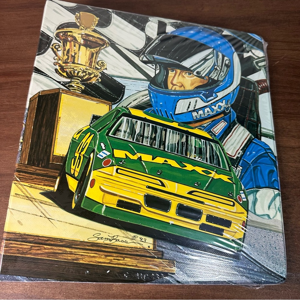 Sam Bass Maxx Race Cards 3 Ring Binder 1993 Vintage NOS Sealed